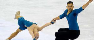 Aljona Savchenko und Robin Szolkowy auf dem Eis. Sie nehmen ihre vierte Goldmedaille mit nach Chemnitz. 