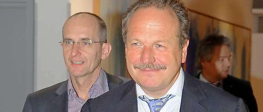 Verdi-Chef Frank Bsirske während der Verhandlungen in Potsdam.