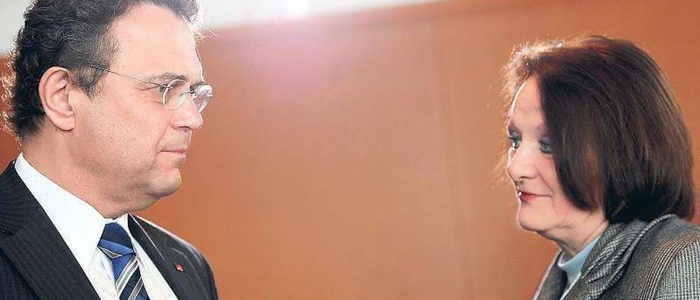 Auf Konfrontationskurs: Innenminister Friedrich (CSU) und Justizministerin Leutheusser-Schnarrenberger (FDP). 
