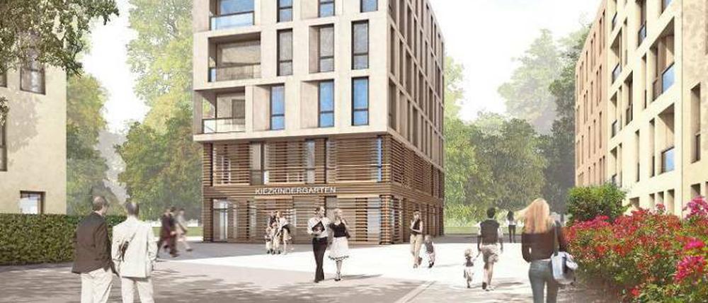 Die Baugenossenschaft Möckernkiez will am Rande des neuen Parkgeländes 400 Wohnungen, Gewerberäume und soziale Einrichtungen bauen – alles ökologisch und barrierefrei.