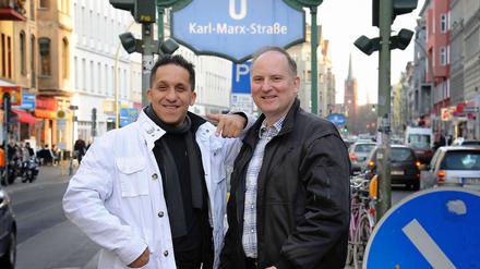 Ungleiches Paar. Der Sozialarbeiter Fadi Saad und der Polizist Karlheinz Gaertner haben zusammen ein Buch über Neukölln geschrieben: „Kampfzone Straße – Jugendliche Gewalttäter jetzt stoppen“ erscheint Ende April im Herder-Verlag