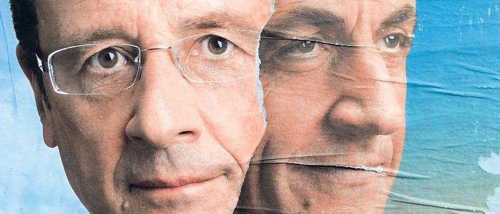 Alt oder neu? Der Sozialist François Hollande (links) hat gute Chancen, den konservativen Amtsinhaber Nicolas Sarkozy als Präsidenten abzulösen.