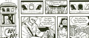 Liebe zum Detail: Eine Szene aus Lutes' Epos, in diesem Fall vom Potsdamer Platz.