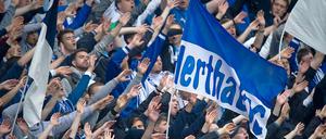 Sie standen beim Sieg gegen Hoffenheim fest an der Seite ihrer Mannschaft: Die Fans der Hertha.
