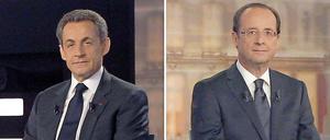 Nicolas Sarkozy und Francois Hollande beim TV-Duell