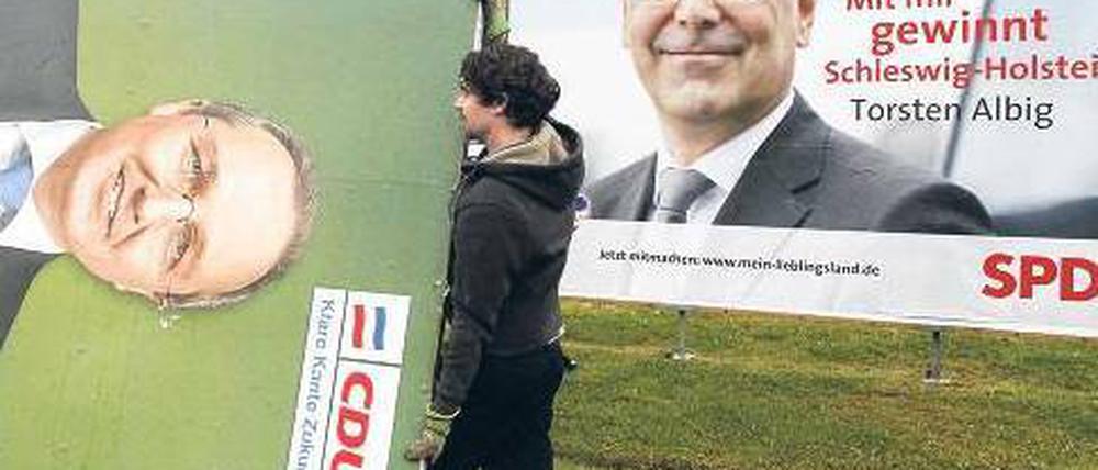 Nach der Wahl ist vor der Koalitionsdebatte. Auch eine große Koalition ist in Schleswig-Holstein denkbar. Foto: Jens Köhler/dapd