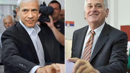 Der nationalistische Kandidat Tomislav Nikolic und der proeuropäische Amtsinhaber Boris Tadic.