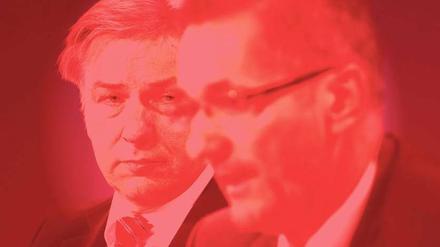 Roter Alarm. Berlins Regierender Bürgermeister Klaus Wowereit und Brandenburgs Ministerpräsident Matthias Platzeck (beide SPD) waren als Aufsichtsratsmitglieder der Flughafengesellschaft für die Kontrolle der BER-Baustelle verantwortlich. Dass der Hauptstadtflughafen nicht termingerecht eröffnet werden kann, haben sie dennoch nicht kommen sehen. Beide sehen keinen Grund für persönliche Konsequenzen.