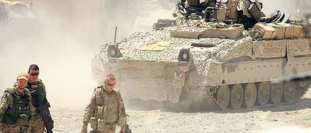An der Front. Die Bundeswehr beteiligt sich zurzeit noch mit 4740 Frauen und Männern an der internationalen Schutztruppe Isaf.