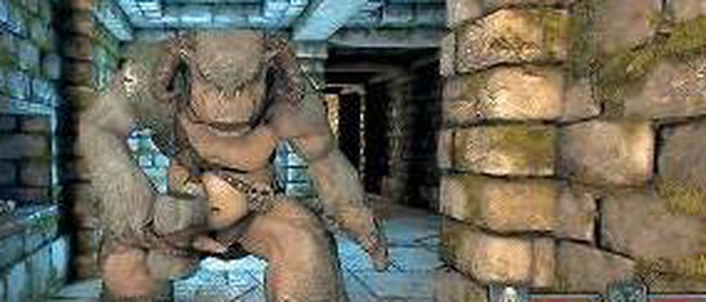 Labyrinth des Bösen. Im Verlies warten Feinde und Fallen auf den Spieler.