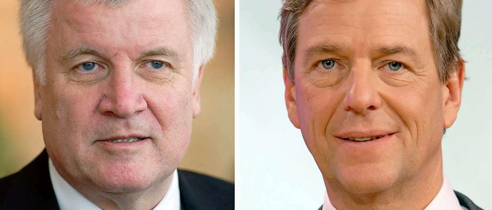 CSU-Chef Horst Seehofer und ZDF-Moderator Claus Kleber.