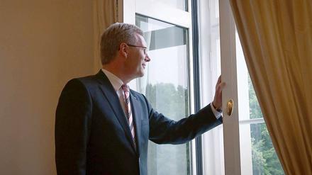 Christian Wulff im Schloss Bellevue. Die Staatsanwaltschaft Berlin stellt die Ermittlungen gegen ihn ein.