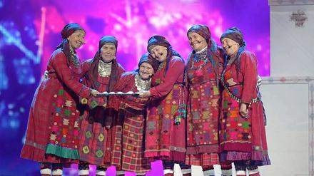  Die russische Frauengruppe Buranowskije Babuschki. 