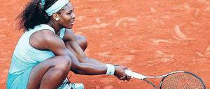 Krampf im Gehirn. Serena Williams zeigte Nerven und schied bei ihrem 47. Grand-Slam-Turnier erstmals in der ersten Runde aus. Foto: dpa