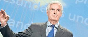 Fernziel. EU-Binnenmarktkommissar Michel Barnier stellte am Mittwoch einen Gesetzentwurf vor, mit dem die EU-Kommission einer europäischen Bankenunion näherkommen will. Foto: AFP