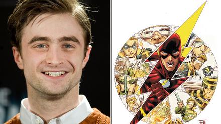 Wunschrolle: Die Figur des Flash, rechts ein Comic-Cover von Francis Manapul, hat es Daniel Radcliffe angetan.