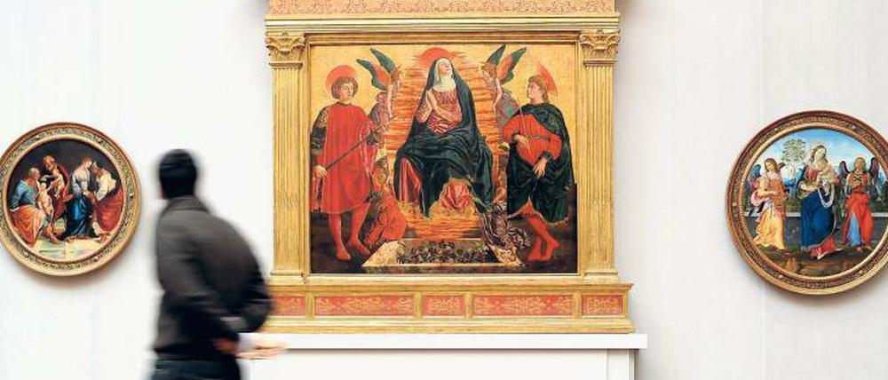 Botticelli zieht um. Noch hängt die Renaissance in der Gemäldegalerie. Eines Tages sollen hier Surrealisten glänzen. Foto: dpa
