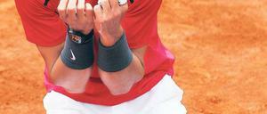 Ich kann es gleich begreifen. Rafael Nadal nach seinem großen Triumph. Foto: AFP