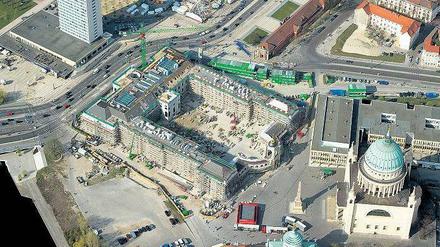 Potsdam baut auf. Im Zentrum entsteht nicht nur der Neubau des Stadtschlosses, in den der Landtag einzieht, sondern auch die Kunsthalle. 
