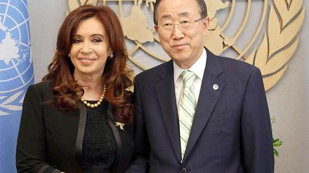 Cristina Kirchner traf sich auch mit UN-Generalsekretär Ban Ki Moon.
