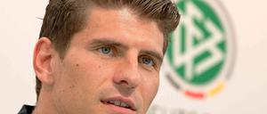 Mario Gomez - der Matchwinner des Hollandspiels stellte sich am Freitag den Fragen der Journalisten.