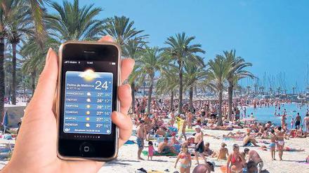 Gute Aussichten: Die Wetter-App gehört zur Grundausstattung jedes Smartphones. Aber auch viele andere Reise-Hilfen für iPhone und Android sind kostenlos. Foto: pa/MiS