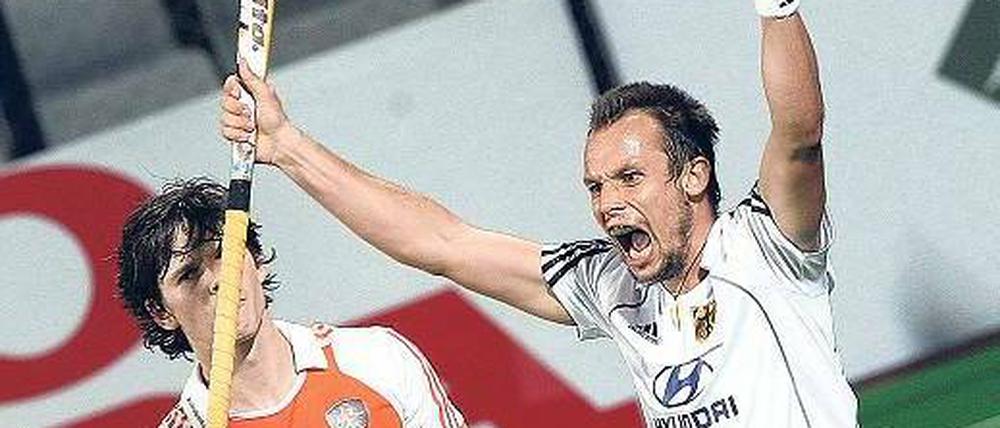 Vorfreude. Rekordnationalspieler Matthias Witthaus, 29, will bei seinen vierten Olympischen Spielen noch mal voll angreifen. Foto: dpa