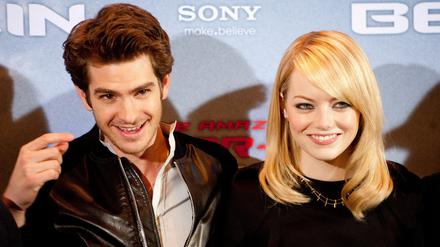 Hollywoods neues Traumpaar: Emma Stone und Andrew Garfield kurz vor der Deutschlandpremiere in Berlin.