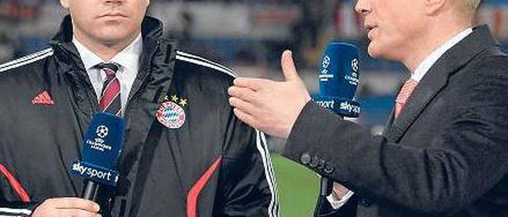 Der Bayern-Manager und sein Nachfolger. Christian Nerlinger muss nach drei Jahren seinen Posten räumen, Matthias Sammer (rechts) wird schon heute übernehmen. Foto: MIS