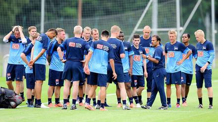 Wer bleibt, wer geht? Herthas Team im Training.