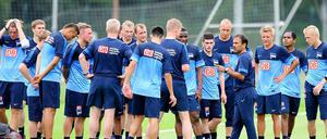 Wer bleibt, wer geht? Herthas Team im Training.
