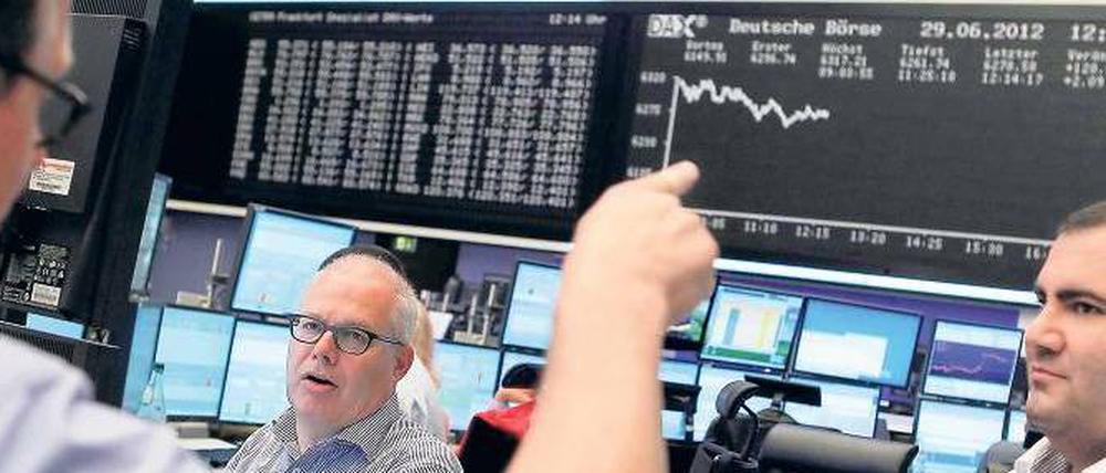 Da läuft er. Der Dax legte am Freitag um mehr als vier Prozent zu und kratzte an der 6400-Punkte-Marke. Foto: Reuters