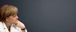 Angela Merkel bei der Abstimmung zum Fiskalpakt und ESM im Bundestag.