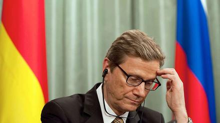 Guido Westerwelle zu Besuch in Moskau.