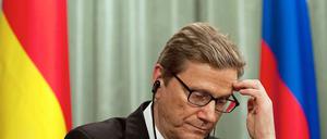Guido Westerwelle zu Besuch in Moskau.