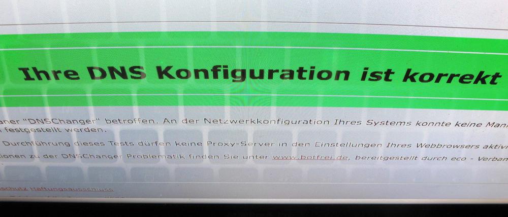 Wenn Sie diesen Satz auf der Seite www.dns-ok.de lesen, ist alles in Ordnung. 