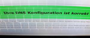 Wenn Sie diesen Satz auf der Seite www.dns-ok.de lesen, ist alles in Ordnung. 