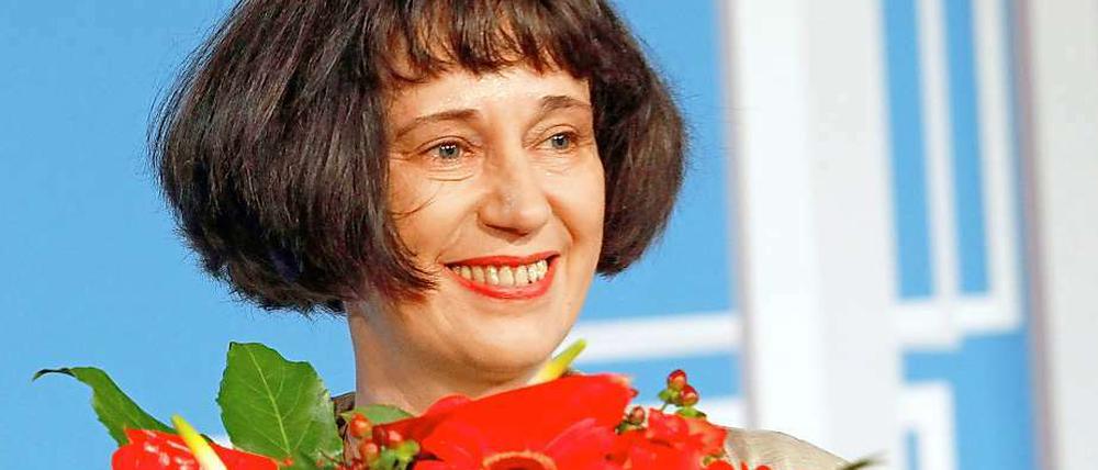 Glückliche Gewinnerin des Bachmann-Preises und damit um 25.000 Euro reicher: Olga Martynova. 