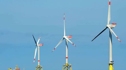 Windpark „Alpha Ventus“ rund 45 Kilometer vor der ostfriesischen Insel Borkum.