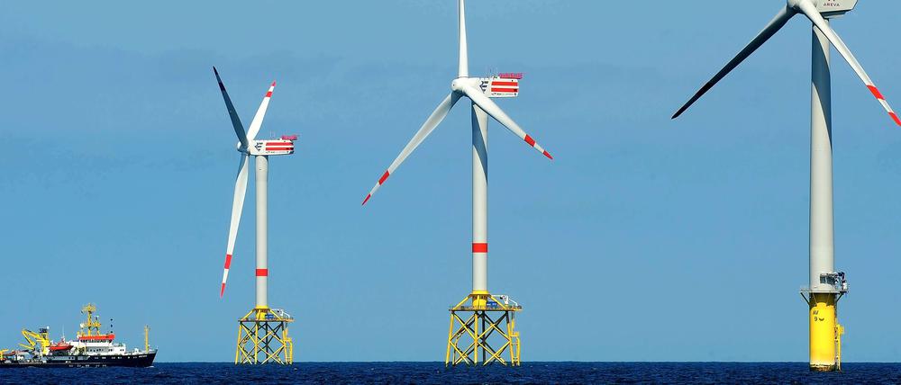 Windpark „Alpha Ventus“ rund 45 Kilometer vor der ostfriesischen Insel Borkum.