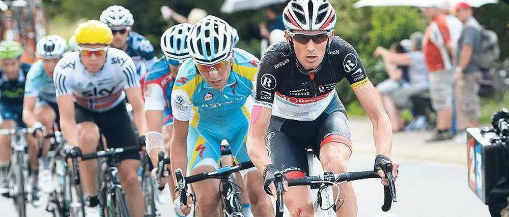 Nun ist er weg. Fränk Schleck (vorn).