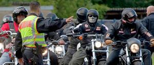 500 Hells Angels feiern in Cottbus das fünfjährige Bestehen ihrer Ortsgruppe.