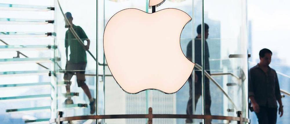 Neue Stufe. In China –hier ein Shop in Hongkong – steigerte Apple den iPhone-Umsatz um 48 Prozent. In Europa sieht es anders aus.Foto: dpa
