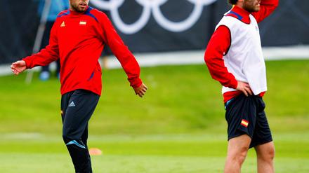 Jordi Alba (links) und Juan Mata (rechts) werden für Spanien in den olympischen Spielen auftreten.