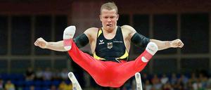 Fabian Hambüchen zeigte kaum Schwächen im Mehrkampf, auch nicht am Barren.