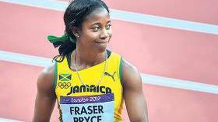 Die Schnellste. Fraser-Pryce. Foto: AFP