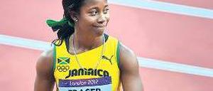 Die Schnellste. Fraser-Pryce. Foto: AFP