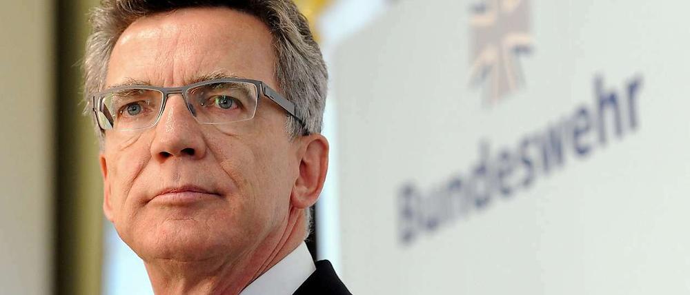 Verteidigungsminister de Maizière ist gegen ein militärisches Eingreifen in Syrien.