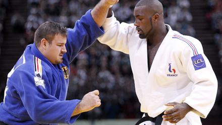 Der Franzose Teddy Riner (rechts) und Andreas Tölzer (links) werden wohl das Olympiagold unter sich ausmachen.