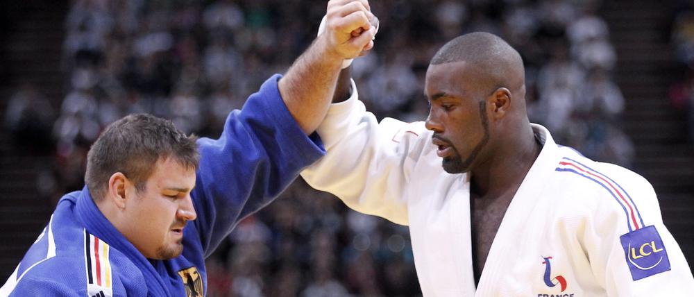 Der Franzose Teddy Riner (rechts) und Andreas Tölzer (links) werden wohl das Olympiagold unter sich ausmachen.